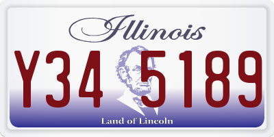 IL license plate Y345189