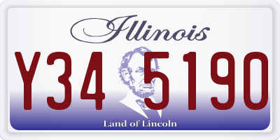 IL license plate Y345190