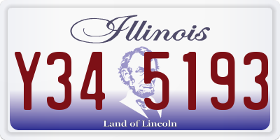 IL license plate Y345193