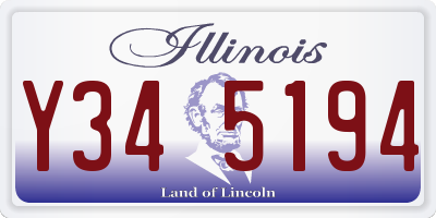 IL license plate Y345194