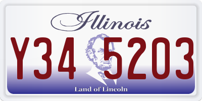 IL license plate Y345203