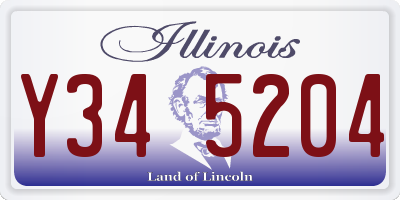 IL license plate Y345204