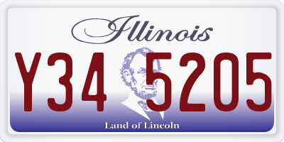 IL license plate Y345205