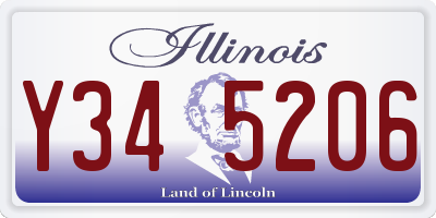 IL license plate Y345206