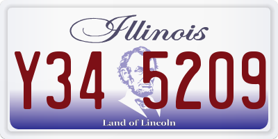 IL license plate Y345209