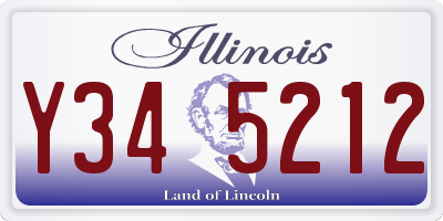 IL license plate Y345212