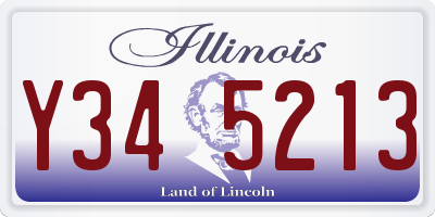 IL license plate Y345213