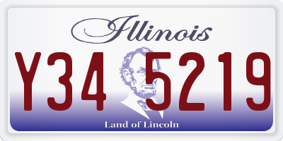 IL license plate Y345219