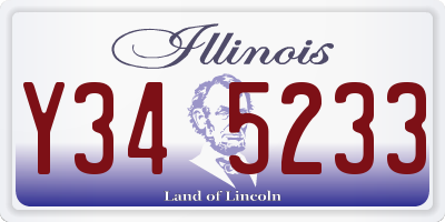 IL license plate Y345233