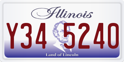 IL license plate Y345240