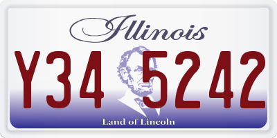 IL license plate Y345242