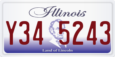 IL license plate Y345243