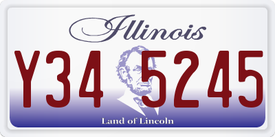 IL license plate Y345245