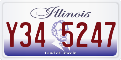 IL license plate Y345247