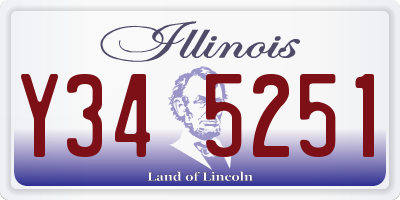 IL license plate Y345251