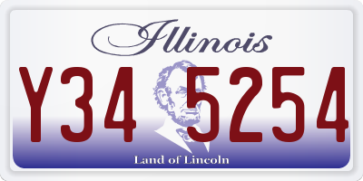 IL license plate Y345254
