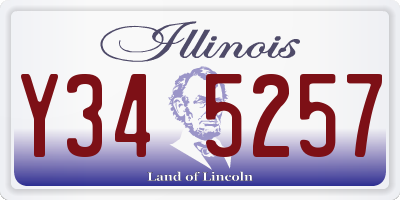 IL license plate Y345257