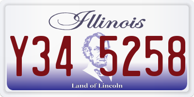 IL license plate Y345258