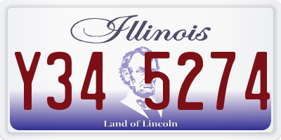 IL license plate Y345274