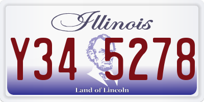 IL license plate Y345278