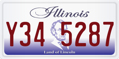 IL license plate Y345287