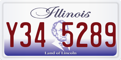 IL license plate Y345289