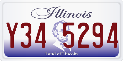 IL license plate Y345294