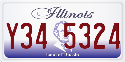 IL license plate Y345324