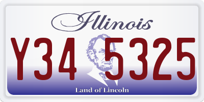 IL license plate Y345325