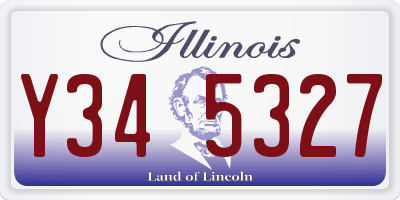 IL license plate Y345327