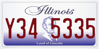 IL license plate Y345335