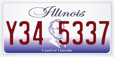 IL license plate Y345337