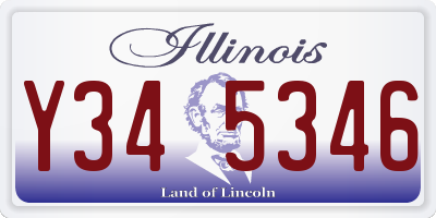 IL license plate Y345346