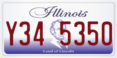 IL license plate Y345350