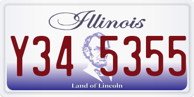 IL license plate Y345355