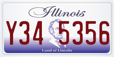IL license plate Y345356
