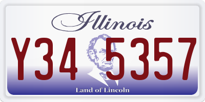 IL license plate Y345357