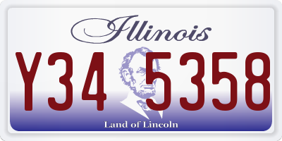 IL license plate Y345358