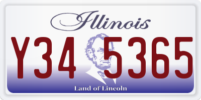 IL license plate Y345365