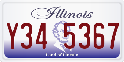 IL license plate Y345367