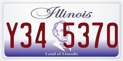 IL license plate Y345370