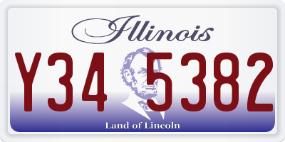 IL license plate Y345382