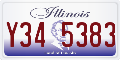 IL license plate Y345383