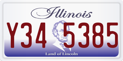 IL license plate Y345385
