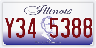 IL license plate Y345388