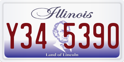 IL license plate Y345390
