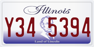 IL license plate Y345394