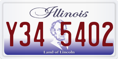IL license plate Y345402