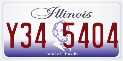 IL license plate Y345404
