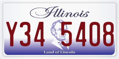 IL license plate Y345408